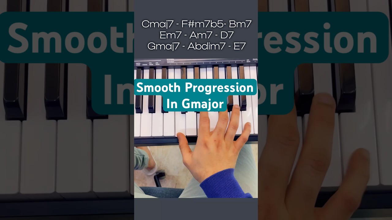Smooth Progression in Gmajor 🎹❤️#piano #learning #musician #chords #musica #progression #موسيقى