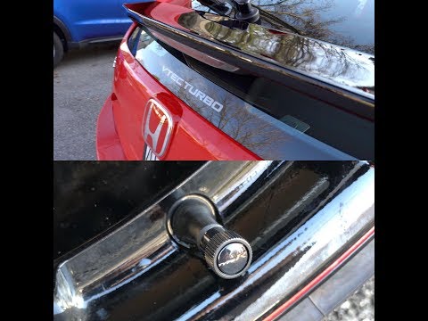 INSTALLING OEM VTEC TURBO STICKER & *NEW* VALVE STEM CAPS ON THE 2019 HONDA CIVIC TYPE R!
