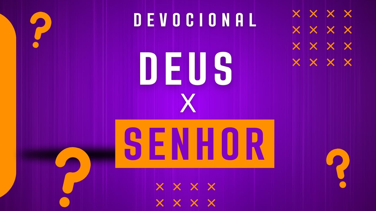 DEUS X SENHOR l Geovanio Gomes #fe #teologia #teologiacrista #espiritualidade