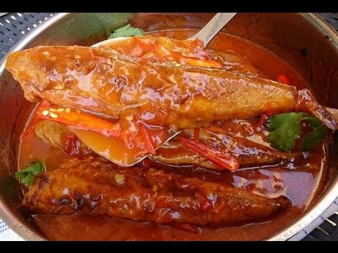 How to make fried mackerel tomato sauce Lao food ເຊື່ອມປາທູຊຸບແປ້ງທອດ