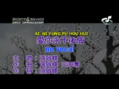爱你永不后悔 Ai Ni Yong Bu Hou Hui 伴奏 karaoke 张启辉 Zhang Qi Hui