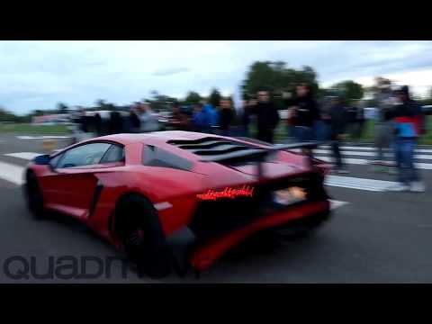 drone vs lamborghini aventador sv | drag race