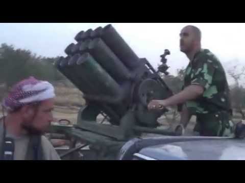 استهداف مقرات النظام في بري شرقي في ريف حماة براجمة الصواريخ