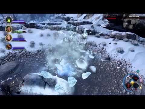 Dragon Age inquisition mage knight enchanter fighting a Dragon