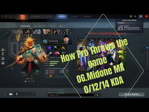 WTF!!! OG.Midone gets NO KILL in 40+mins game.This is how pro throws the game. 0/12/14 KDA vs Liquid