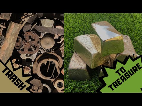 MELTING  BURIED METALS - REAL TRASH TO TREASURE Copper Brass and more