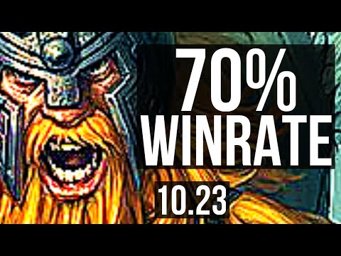 OLAF vs POPPY (JUNGLE) | 14/1/12, 70% winrate, Legendary | BR Grandmaster | v10.23