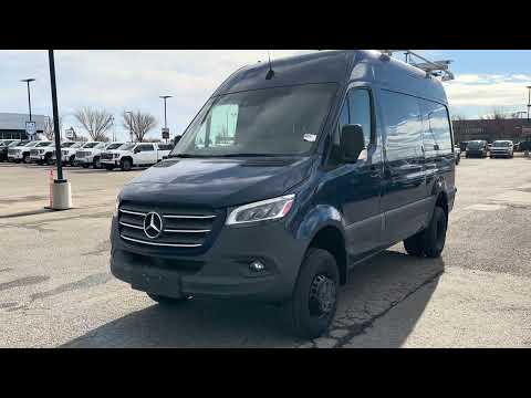 2020 Mercedes-Benz Sprinter Cargo Van 3500XD Standard Roof V6 144" 4x4 in Blue for sale at Davis GMC Buick Lethbridge in Lethbridge, AB