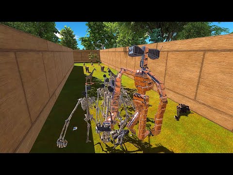 Forest Gauntlet Vs T-Rex | Siren Head | Dinosaurs | Moguera - Animal Revolt Battle Simulator