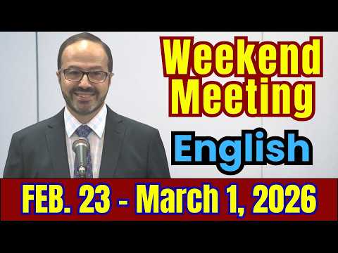 Weekend Meeting 2026 | Watchtower Study | FEBRUARY 23–MARCH 1 | English | Wed to Give Jehovah Glory