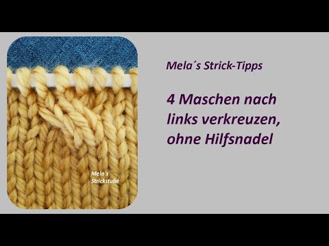 Cross 4 stitches to the left, without a cable needle