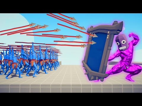 MIRROR SHIELD GYMER vs 50x RANGED UNITS | TABS - Totally Accurate Battle Simulator