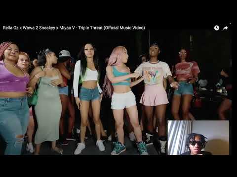 THEY BAD !! Rella Gz x Wawa 2 Sneakyy x Miyaa V - Triple Threat (Official Music Video) REACTION