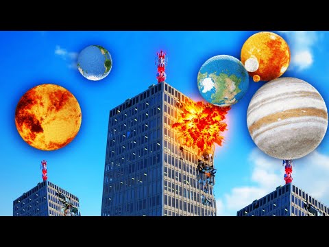Big and Small Planets vs Buildings - Teardown