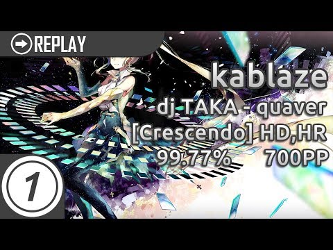 kablaze | dj TAKA - quaver [Crescendo] +HD,HR | 99.77% 2xmiss 700pp #2