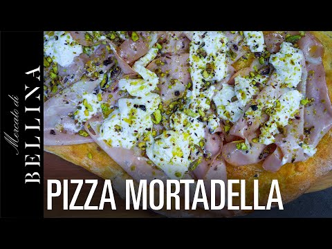 How to Make Pizza with Mortadella, Burrata, and Pistachio at Home