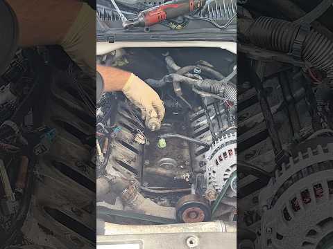 Knock sensor swap on the Sierra! #gmc #sierra #automotive #mechanic #autorepair #carrepair #trucks