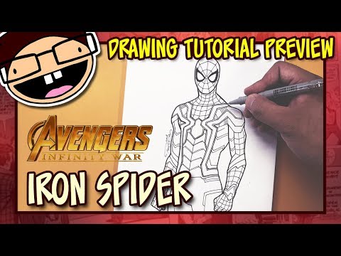 [PREVIEW] How to Draw IRON SPIDER (Avengers: Infinity War) | Drawing Tutorial Time Lapse