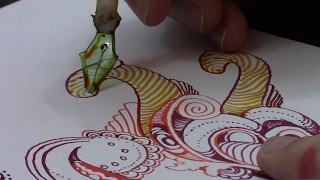 ♻️ 100% recycled dip pen drawing! ♻️ (handmade‽‽‽)