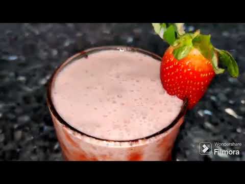 Rich Creamy Strawberry Banana Smoothie 🤤/Sripriya's/Icecream Shop style/28/1/24
