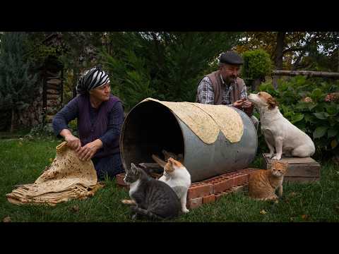 Baking Lavash Over Fire – Fresh Herbs & Rustic Flavor 🍞🌿