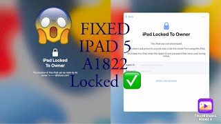 iCloud unlock 🔓 full removal for iPad 5 A1822 "FIXED"✅