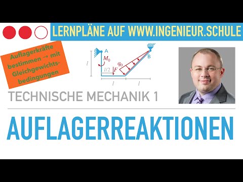 Auflagerreaktionen berechnen – Technische Mechanik 1, Rahmen