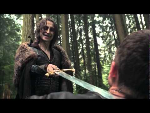 Rumpelstiltskin-Charming sword fight Once Upon A Time Finale 1x22 A Land Without Magic