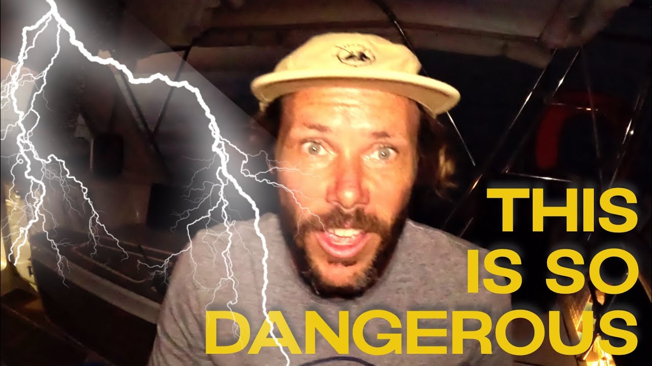 FORCED into an UNKNOWN Anchorage at NIGHT in an ELECTRICAL STORM | Sailing Zephyr - Ep. 188
