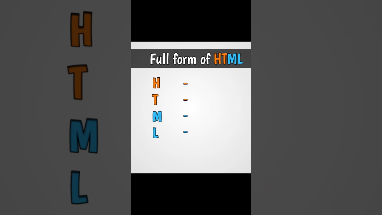 full form of HTML | HTML full form | HTML kya hai | #HTML #Shorts