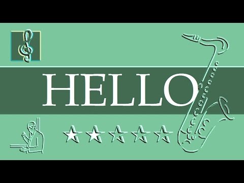 Tenor Sax Notes Tutorial - Adele - Hello (Sheet music)