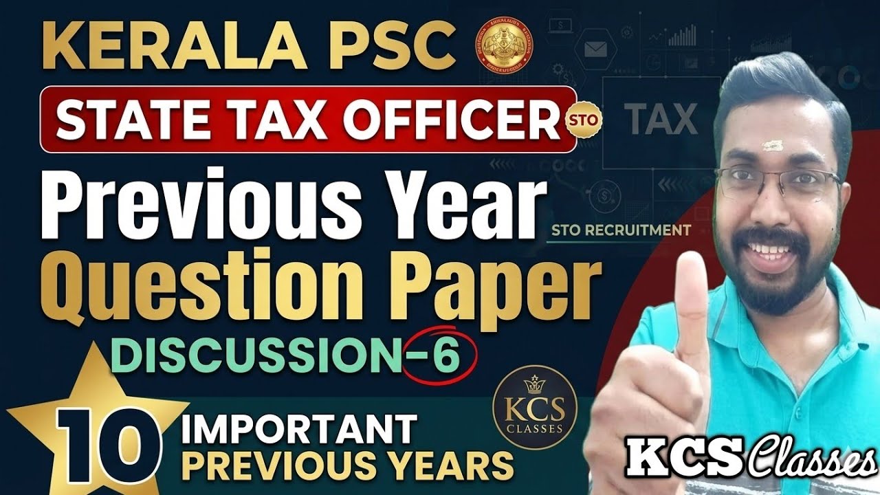 State Tax Officer Kerala PSC Previous Year Question Paper Discussion-6| #kcsclasses 