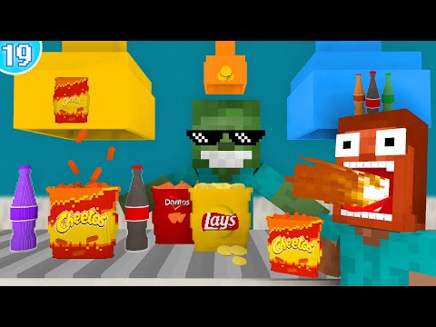 🍟 Work At Snacks Place - Minecraft Animation