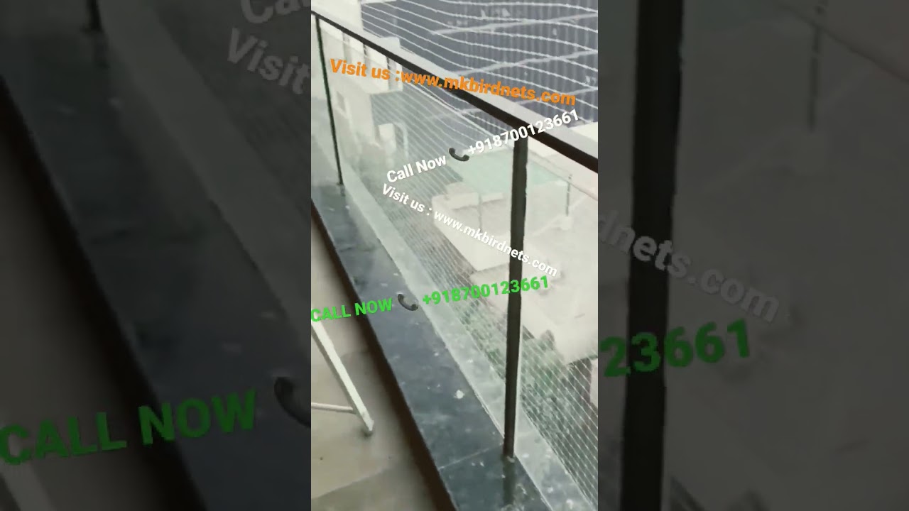 Watch video How to Install a Bird Net | pigeon netting installation | pigeon balcony safety nets in Gurgaon Now How to Install a Bird Net | pigeon netting installation | pigeon balcony safety nets in Gurgaon