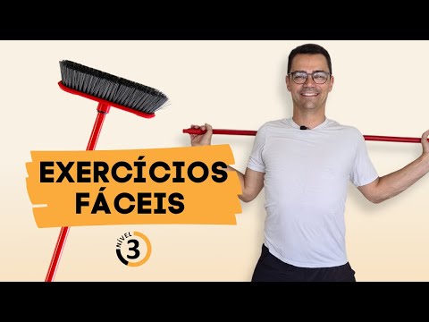 Exercícios FÁCEIS com CABO de VASSOURA | Treino Completo | Exercícios para Idosos em Casa