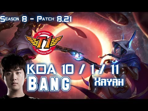 SKT T1 Bang XAYAH vs VIKTOR ADC - Patch 8.21 KR Ranked