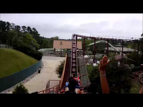 Great Adventure: Runaway Mine Train / On Ride Back Row POV / September 21, 2014 / 1080p