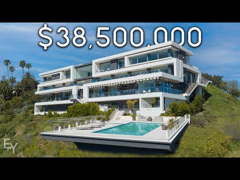 Touring a $38,500,000 Modern Mansion with a Floating Pool Above a Canyon