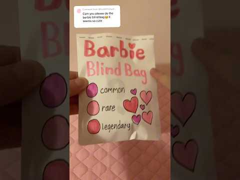 barbie blind bag! 💖 #blindbag #blindbags #craft #diy #barbie #papersquishy #papercraft #asmr