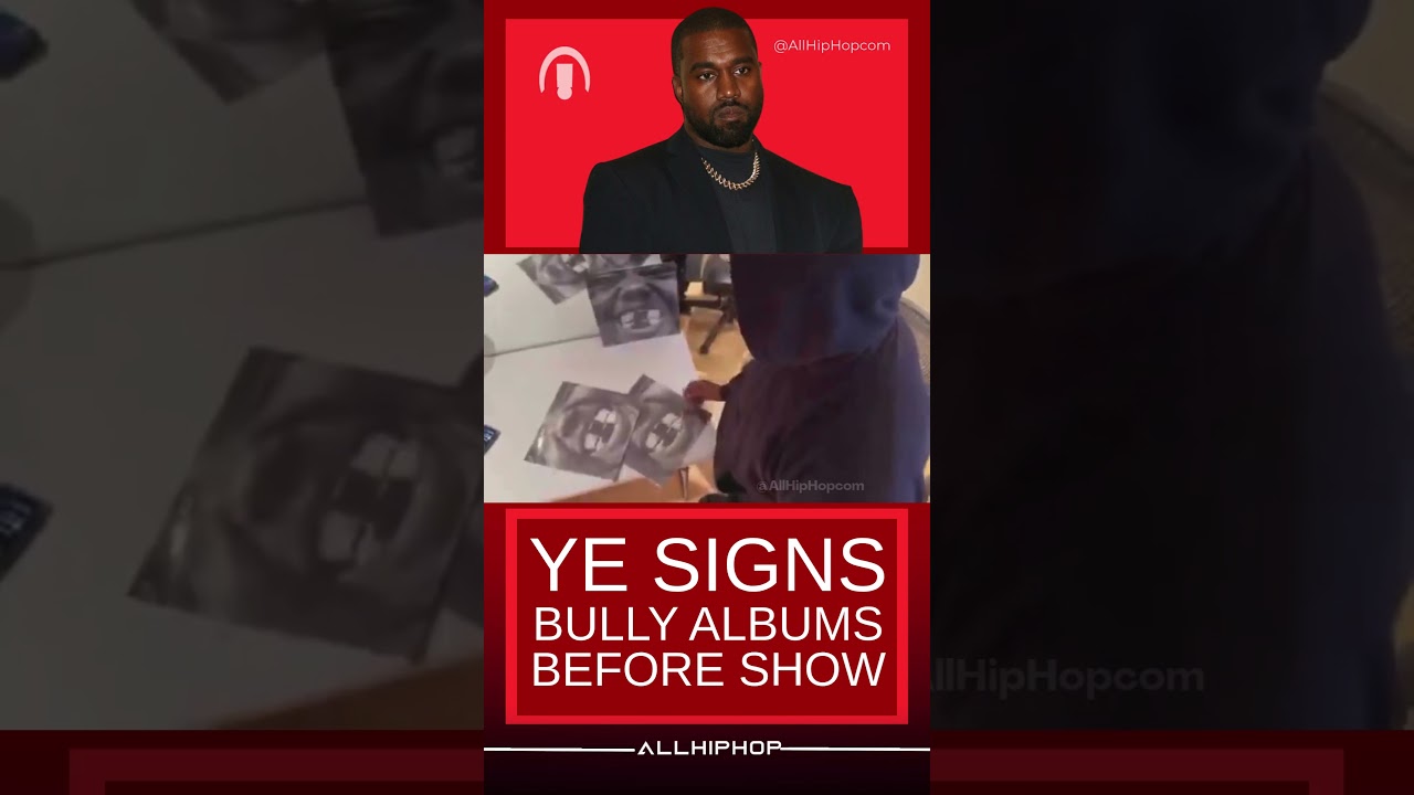 Kanye West Signs Copies Of "BULLY" For Fans