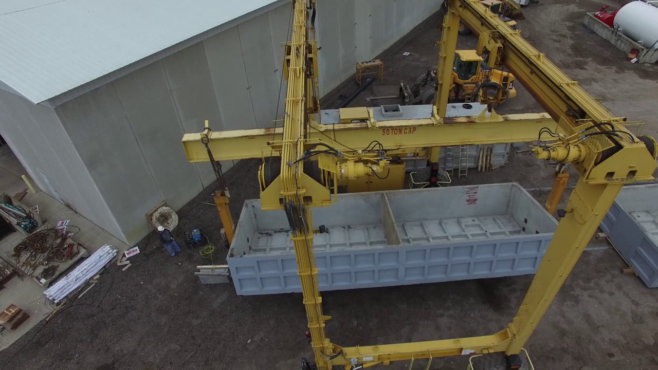Rolling a 40,000 gallon tank at Wieser Concrete