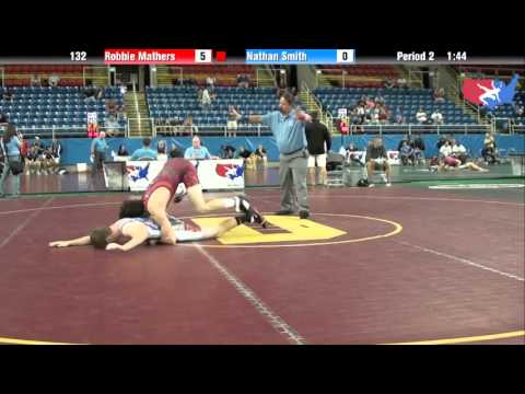 Fargo 2012 132 Round 2: Robbie Mathers (Arizona) vs. Nathan Smith (Ohio)