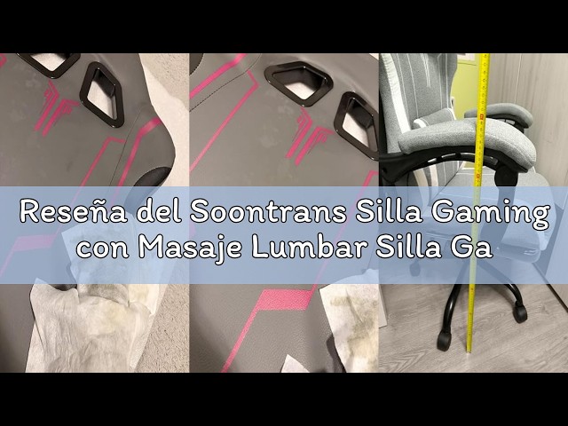 Vídeo relacionado con Soontrans Silla Gaming con Masaje Lumbar Silla Gamer con Reposapiés Retráctil y Cojín Sillas Gaming Respaldos Inclinables hasta 135 Grados Capacidad de Carga de 150 kg (Grey-púrpura)