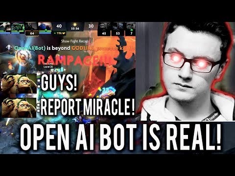 Miracle- Open AI Bot is REAL ! WTF Machine Gun Sven Dota 2
