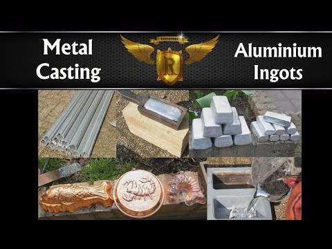 Melting Big Pile of Aluminium and Casting Ingots