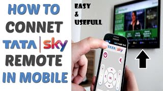 How to pair Tata Sky Remote in Mobile|How to use Phone as TV Remote|Tatasky HD Remote App