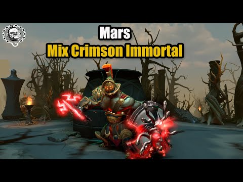 Mars Review Crimson Mix set Immortal  Dota 2 (God's Mercy Witness/Progenitor's Bane) of the Crimson