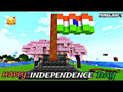 I Build a Flag in Minecraft survival series (HAPPY INDEPENDENCE DAY)