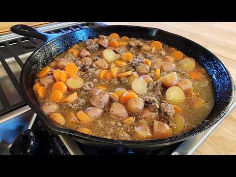 Beef and Taters One Pot Skillet Meal - Depression-Era Dinner - The Hillbilly Kitchen #tips #tricks