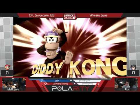 CFL Smackdown 122 WiiU - MVG | Dyr (Diddy Kong) vs Riot (Bayonetta) - Winners Semis
